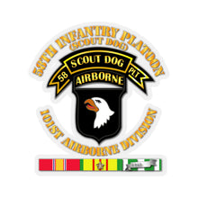 Load image into Gallery viewer, Kiss-Cut Stickers - Army - 58th Infantry Platoon - Scout Dog - w VN SVC