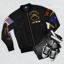 Load image into Gallery viewer, AOP Bomber Jacket - Army - 1st Bn 60th Infantry ("Go Devils"), 72nd Infantry Bde Ft. Richardson, AK with Cold War Ribbons