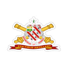 Load image into Gallery viewer, Kiss-Cut Stickers - Army - 8th Field Artillery w Br - Ribbon