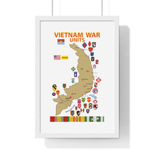 Load image into Gallery viewer, Premium Framed Vertical Poster - Map - Vietnam Units - 3 wo DS
