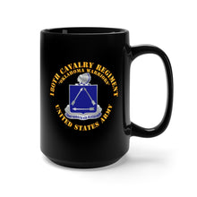Load image into Gallery viewer, Black Mug 15oz - Army - 180th Cavalry Regiment - Oklahoma Warriors - US Army X 300