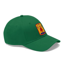 Load image into Gallery viewer, Unisex Twill Hat - 57th Artillery Brigade - Shoulder Sleeve Insignia (SSI) without Text - Direct to Garment (DTG) Printed