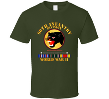 Load image into Gallery viewer, Army - 66th Infantry Division, "Black Panther" Division, World War II with European Theater Service Ribbons - T Shirt - Classic