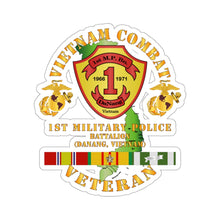 Load image into Gallery viewer, Kiss-Cut Stickers - USMC - Vietnam Combat Vet - 1st MP Bn - DaNang - VN SVC