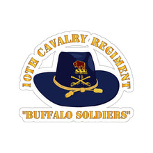 Load image into Gallery viewer, Kiss-Cut Stickers - Army - 10th Cavalry Regiment w Cav - Buffalo Soldiers