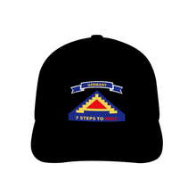 Load image into Gallery viewer, 7th US Army - 7 Steps to Hell with Germany Tab AOP - Unisex Adjustable Curved Bill Baseball Hat