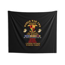 Load image into Gallery viewer, Indoor Wall Tapestries - USMC - WWII - 3rd Bn, 5th Marines - w PAC SVC
