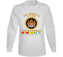 Load image into Gallery viewer, USS America (CV-66) - Vietnam Vet with Vietnam Service Ribbons - Long Sleeve Tee
