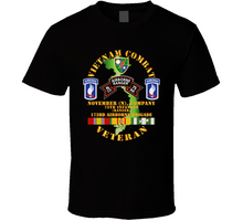 Load image into Gallery viewer, Vietnam Combat Veteran With N (November) Company (CO), 75th Infantry Ranger, 173rd Airborne Brigade T Shirt, Hoodie and Premium