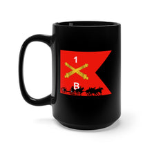 Load image into Gallery viewer, Black Mug 15oz - Union Army - Bravo Battery 1st Rhode Island Light Artillery with Guidon in Back