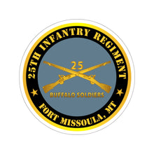 Load image into Gallery viewer, Kiss-Cut Stickers - Army - 25th Infantry Regiment - Fort Missoula, MT - Buffalo Soldiers w Inf Branch V1