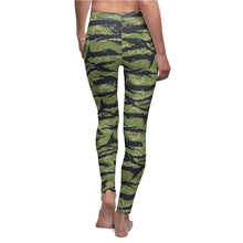 Load image into Gallery viewer, Women's Cut & Sew Casual Leggings - Vietnam Military Tiger Stripe Jungle Camouflage