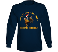 Load image into Gallery viewer, Army - 10th Cavalry Regiment W Cavalrymen - Buffalo Soldiers Long Sleeve