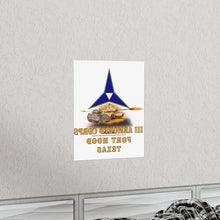 Load image into Gallery viewer, Premium Matte vertical posters - Army - III Armored Corps - M1A1 - M2 Bradely Firing - Fort Hood Texas X 300