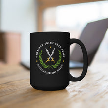 Load image into Gallery viewer, Black Mug 15oz - JTF - Joint Task Force - Operation Inherent Resolve wo Bkgrd