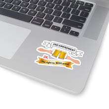 Load image into Gallery viewer, Kiss-Cut Stickers - 2nd Amendment 2A - The right to Beer Arms X 300