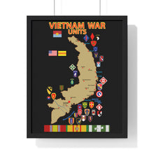 Load image into Gallery viewer, Premium Framed Vertical Poster - Map - Vietnam Units - 3 wo DS - Black