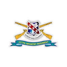 Load image into Gallery viewer, Kiss-Cut Stickers - Army - 327th Infantry Regiment - DUI w Br - Ribbon X 300