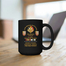 Load image into Gallery viewer, Black Mug 15oz - Army - 72nd Signal Bn, 5th Signal Command, USA STRATCOM, EUR, Karlsruhe, Germany w COLD SVC X 300