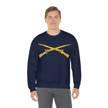 Load image into Gallery viewer, Unisex Heavy Blend Crewneck Sweatshirt - Army - Infantry Branch - Crossed Rifles
