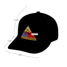 Load image into Gallery viewer, 761st Tank Battalion SSI w Name Tape AOP Unisex Adjustable Curved Bill Baseball Hat