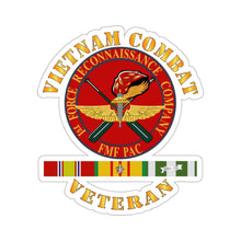 Load image into Gallery viewer, Kiss-Cut Stickers - USMC - Vietnam Combat Veteran - 1st Force Recon Co w VN SVC