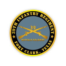 Load image into Gallery viewer, Kiss-Cut Stickers - Army - 39th Infantry Regiment - Buffalo Soldiers - Fort Clark, TX w Inf Branch
