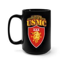 Load image into Gallery viewer, Black Mug 15oz - USMC - III Marine Amphibious Force - MAF