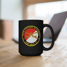 Load image into Gallery viewer, Black Mug 15oz - Army - 38th Cavalry Regiment - Fort Bragg, NC w Cav Branch X 300