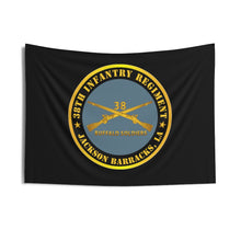 Load image into Gallery viewer, Indoor Wall Tapestries - Army - 38th Infantry Regiment - Buffalo Soldiers - Jackson Barracks, LA w Inf Branch