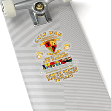 Load image into Gallery viewer, Kiss-Cut Stickers - USMC - Gulf War Veteran - 3rd Bn, 5th Marines w CAR GULF SVC