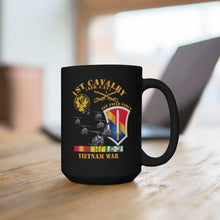Load image into Gallery viewer, Black Mug 15oz - Army - 1st Cavalry (Air Cav) - 1st Field Force w SVC