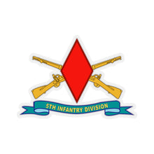 Load image into Gallery viewer, Kiss-Cut Stickers - Army - 5th Infantry Division - SSI w Br - Ribbon X 300
