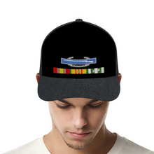 Load image into Gallery viewer, Vietnam Ribbons with Combat Infantryman Badge Adult Denim Black Baseball Hat