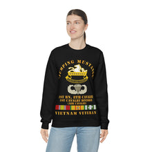 Load image into Gallery viewer, Unisex Heavy Blend Crewneck Sweatshirt - Army - Jumping Mustangs w DUI - ABN Basic - 1st Bn 8th Cav w VN