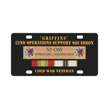 Load image into Gallery viewer, Army - USAF - 52nd Operations Support Squadron Panel - Griffins w COLD SVC Classic License Plate

