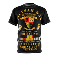 Load image into Gallery viewer, Unisex AOP Cut & Sew Tee - USMC - Vietnam War Veteran - 3rd Bn, 5th Marines w CAR VN SVC