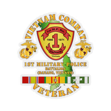 Load image into Gallery viewer, Kiss-Cut Stickers - USMC - Vietnam Combat Vet - 1st MP Bn - DaNang - VN SVC