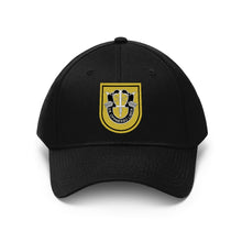Load image into Gallery viewer, Unisex Twill Hat - 1st Special Forces Group (SFG) (Airborne) Flash with Crest - Direct to Garment (DTG) - Printed