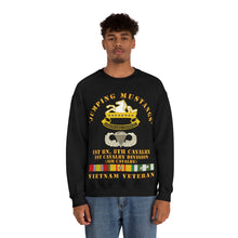 Load image into Gallery viewer, Unisex Heavy Blend Crewneck Sweatshirt - Army - Jumping Mustangs w DUI - ABN Basic - 1st Bn 8th Cav w VN