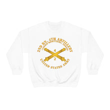 Load image into Gallery viewer, Unisex Heavy Blend Crewneck Sweatshirt - Army - 2nd Bn 4th Field Artillery Regt - 105mm w Arty Br