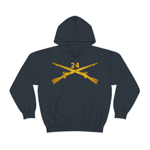 Load image into Gallery viewer, Unisex Heavy Blend Hooded Sweatshirt - Army - 24th Infantry Regiment Branch Wo Txt