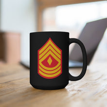 Load image into Gallery viewer, Black Mug 15oz - USMC - First Sergeant wo Txt X 300