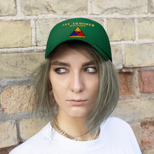 Load image into Gallery viewer, Unisex Twill Hat - 1st Armored Division - Shoulder Sleeve Insignia (SSI) without Text - Direct to Garment (DTG) Printed