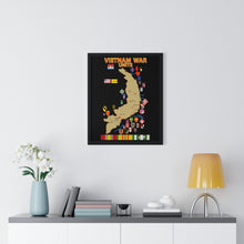 Load image into Gallery viewer, Premium Framed Vertical Poster - Map - Vietnam Units - 3 wo DS - Black