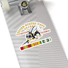 Load image into Gallery viewer, Kiss-Cut Stickers - Navy - Seabee - Vietnam Veteran - Step VN VET