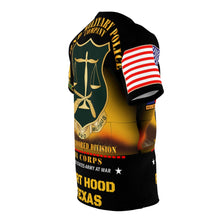 Load image into Gallery viewer, Unisex AOP - 502nd Military Police (MP) Company - 2nd Armored Division - Hell on Wheels - Fort Hood, TX with Humvee