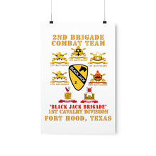 Load image into Gallery viewer, Premium Matte vertical posters - Army - 2nd BCT, 1st Cav Division - BlackJack - All Sub Units w Ribbon X 300