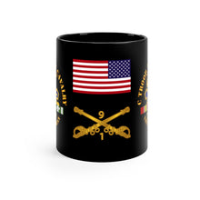 Load image into Gallery viewer, Black mug 11oz - Army - C Troop, 1st-9th Cavalry - Headhunters - Vietnam Vet w 1966-1967 VN SVC X 300