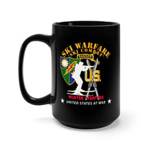 Load image into Gallery viewer, Black Mug 15oz - SOF - Ranger Tab - Ski Warfare - Ski Combat - Winter Warfare X 300
